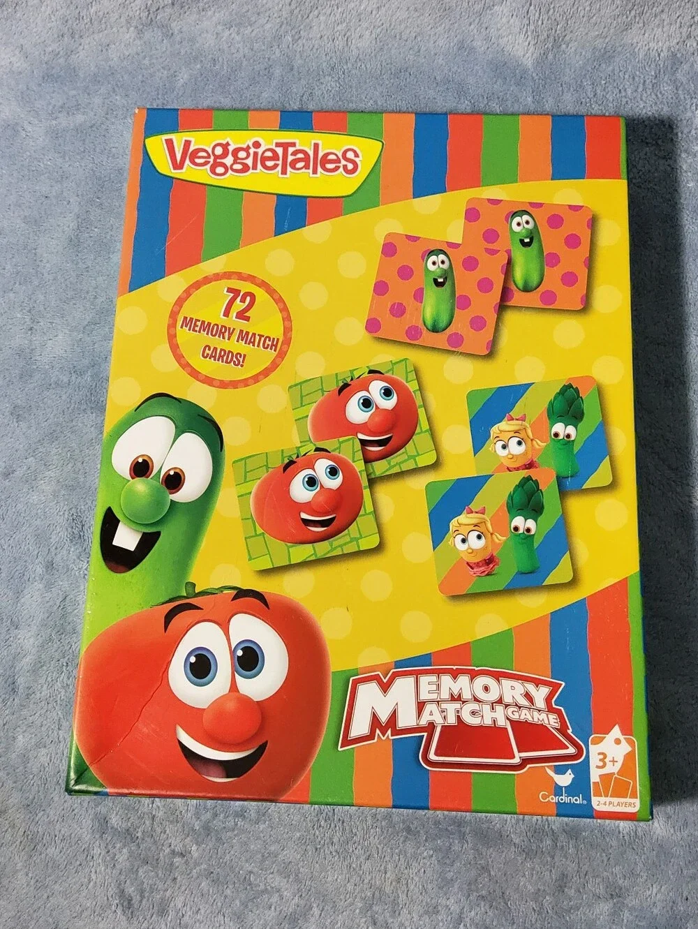 Rare 2015 Big Idea VeggieTales Memory Match Board Game Cardinal Kids Matching